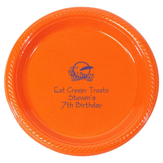 Personalized Halloween Theme Plastic Plates